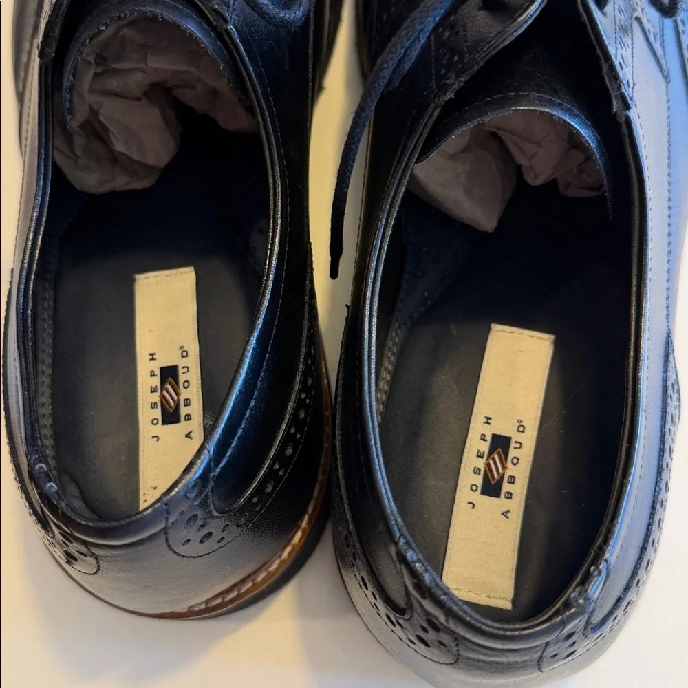Joseph Abboud Classic Black Men's Dress Shoes Sz 11.D. NWOB. Tub3